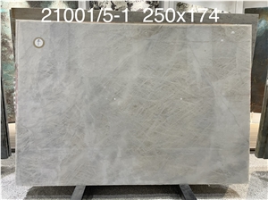Exotic Brazil White Crystallo Quartzite Slab For Countertops