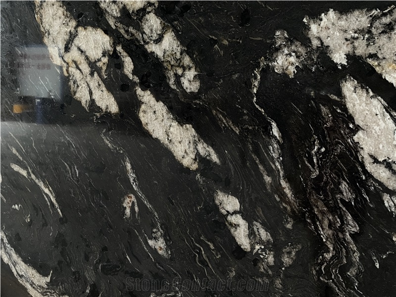 Natural Stone Titanium Black Granite For Slab & Tile