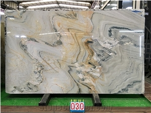 Polished Macaubas Fantasy Quartzite Gray For Countertop Wall