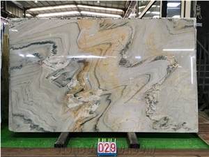 Polished Macaubas Fantasy Quartzite Gray For Countertop Wall