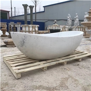 Factory Owner Bianco Carrara White Marble Hotel Bathtub