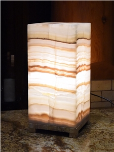 Transparent Onyx Led Backlit Lamps With Base