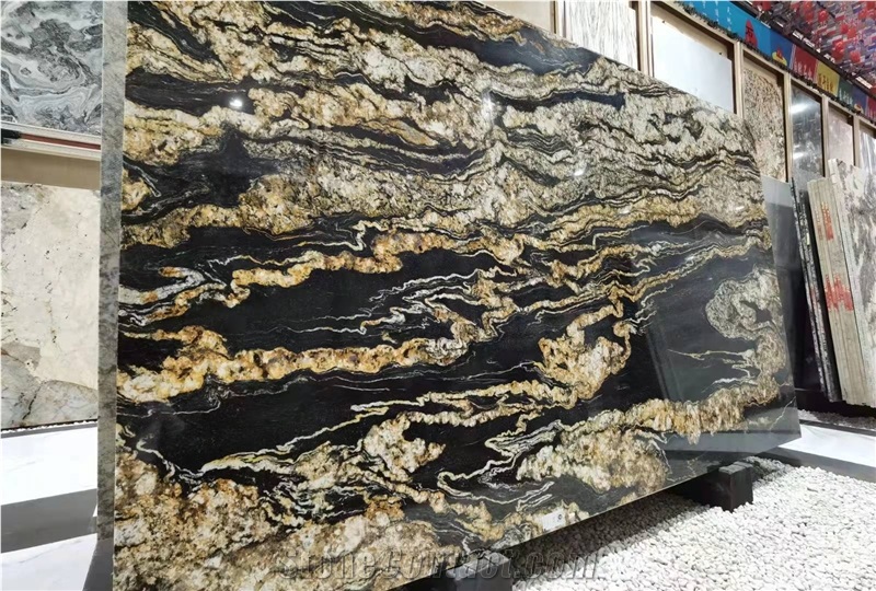Brazil Universe Glod Granite Polished Big Slabs