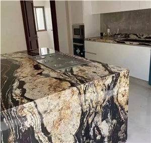 Brazil Universe Glod Granite Polished Big Slabs