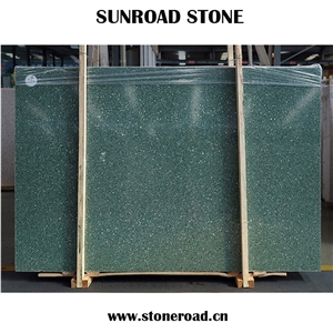 Green Inorganic Terrazzo Artificial Stone Flooring Tiles