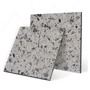 Grey Terrazzo Slab Bathroom Kitchen Wall Cement  Floor Tile