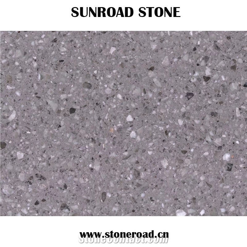 High Performance Inorganic Grey Terrazzo Artificial Stone