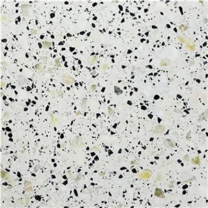 Ice Jade Green Terrazzo Slab Floor Tile Customized Size