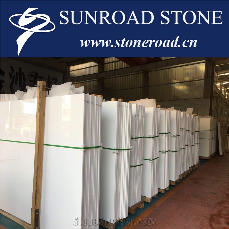 Nano Glass Stone Nano Crystallite Pure White Slabs Tiles
