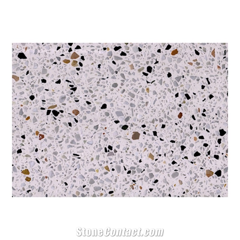 White Terrazzo Slab Floor Kitchen Bathroom Tiles 