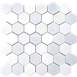Magic Blue Marble Mosaic Hexagon Bathroom Flooring Tiles