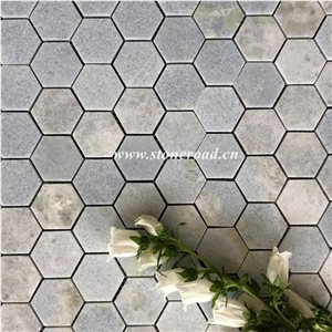 Magic Blue Marble Mosaic Hexagon Bathroom Flooring Tiles