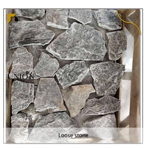 Blue Exterior Wall Paving Stone Veneer Random Stack Stone