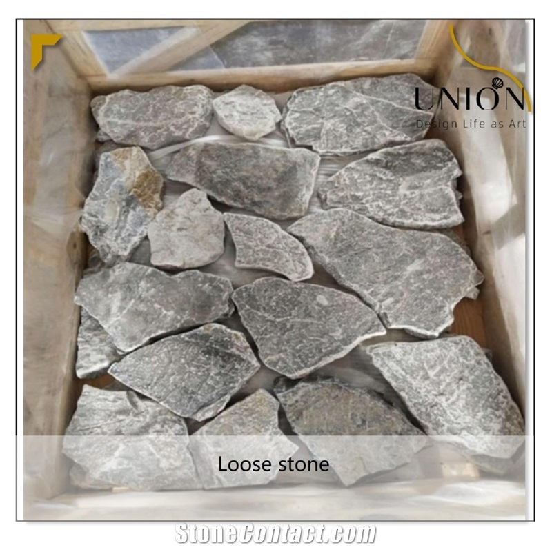 Blue Exterior Wall Paving Stone Veneer Random Stack Stone