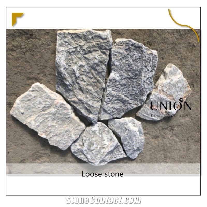 Blue Exterior Wall Paving Stone Veneer Random Stack Stone