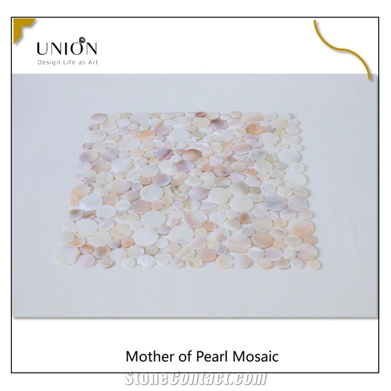 Penny Round Wall Interlock Round Mother Of Pearl Mosaic Tile