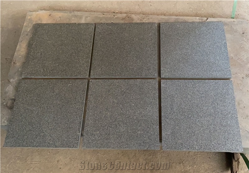 Flamed Absolute Black Granite Tile Shanxi Black Granite Slab