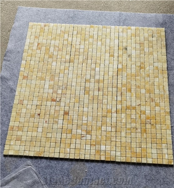 Honey Onyx Mini-Square Mosaic Tile