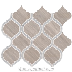 Wood Grain Marble Lantern Mosaic Tile