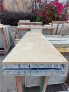 Limenstone Exterior Wall Cladding Honeycomb Backed Stone Panels