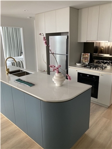 White Quartz Kitchen Countertops
