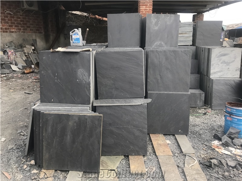 China Black Grey Slate Slabs & Wall Flooring Tiles