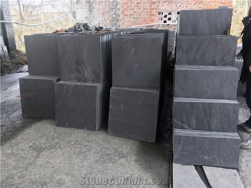 China Black Grey Slate Slabs & Wall Flooring Tiles
