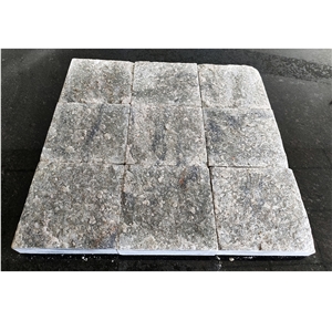 Natural Green Quartzite Floor Paving Tiles Cut Size