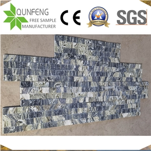 China Natural Split Face Green Wall Cladding Panel Marble