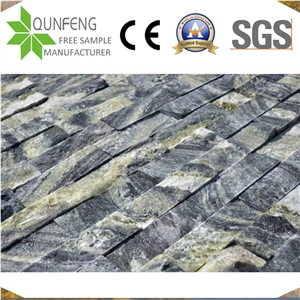 China Natural Split Face Green Wall Cladding Panel Marble