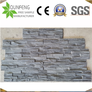 China Natural Split Stacked Stone Panel Grey Slate Ledger