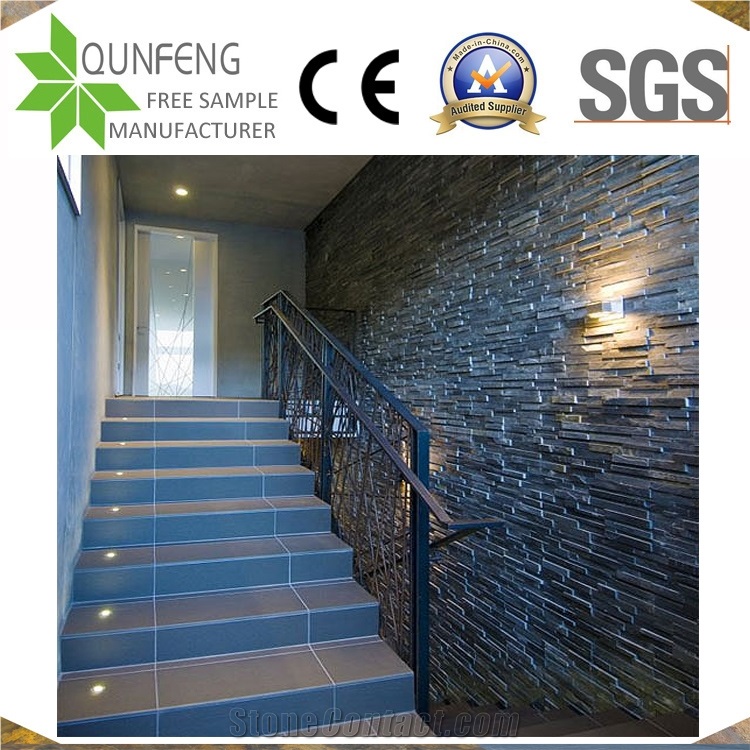 Pierre Naturelle Black Slate Panel Stackstone Wall Cladding