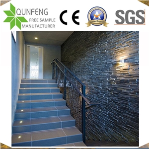 Pierre Naturelle Black Slate Panel Stackstone Wall Cladding