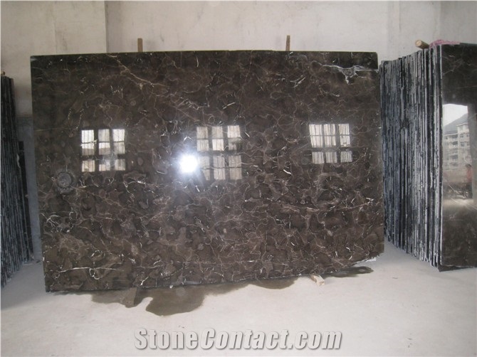 Dark Emperador Marble Slabs Vanity Top