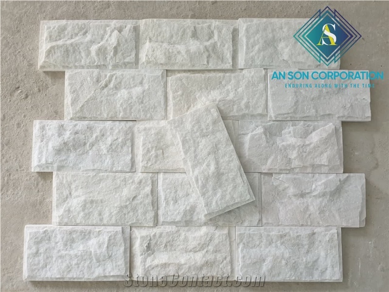 White Marble Split Face For Wall