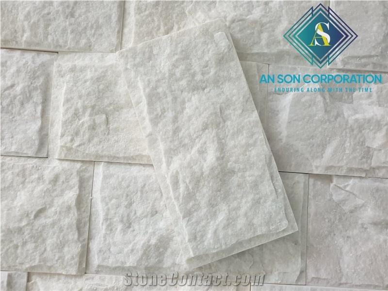 White Marble Split Face For Wall