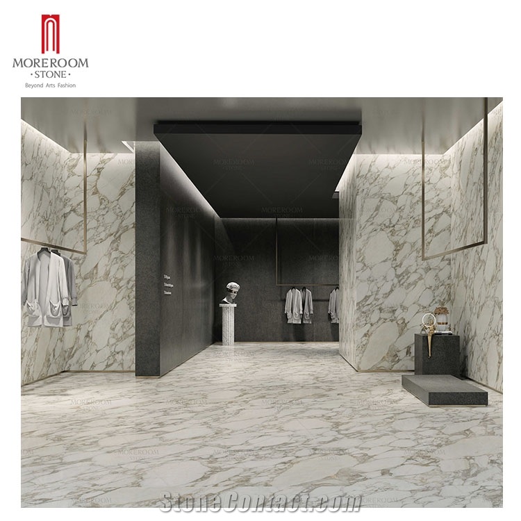 1600*3200 Calacatta Gold Marble Look Porcelain Floor Tile