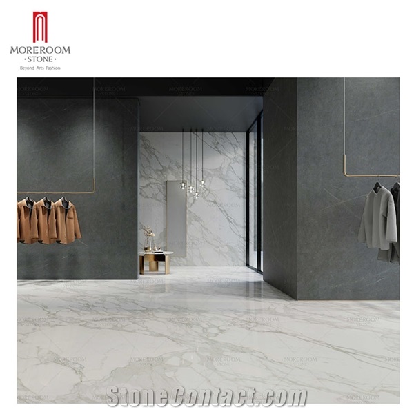 1600*3200 Porcelain Calacatta White Marble Look Tile