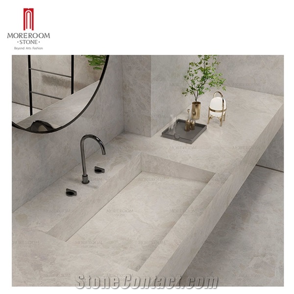 3200X1600 White Sintered Stone Large Format Tile Countertop
