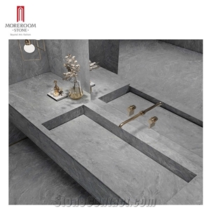 6Mm Grey Color Large Format Porcelain Bathroom Countertop