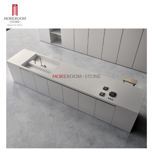 Ariston White Marble Look Tile Dining Table Countertop