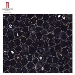 Gem Slab Solid Black Agate Semiprecious Stone Slabs