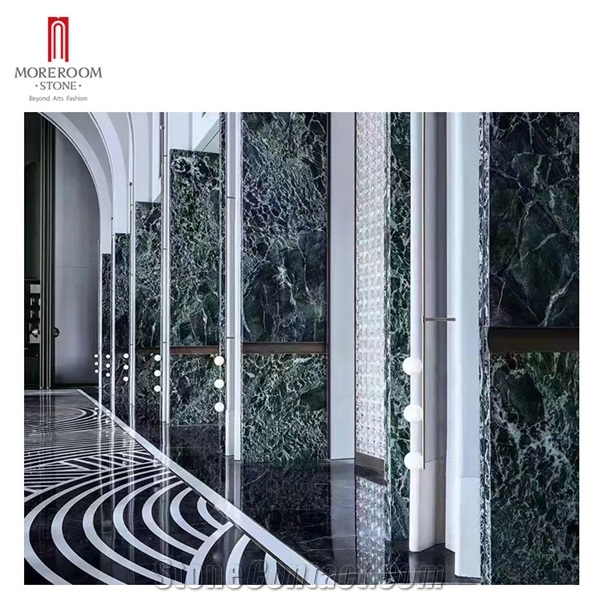 New Prada Green Sintered Stone 1600*3200Mm Large Format Marble Look Tiles