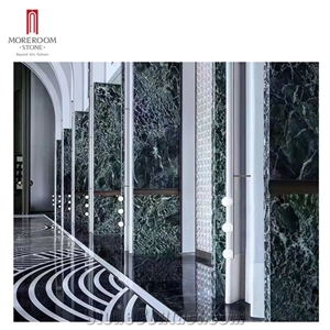 New Prada Green Sintered Stone 1600*3200Mm Large Format Marble Look Tiles