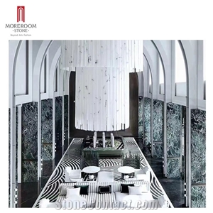 New Prada Green Sintered Stone 1600*3200Mm Large Format Marble Look Tiles