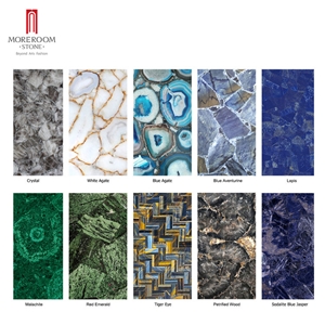 Semiprecious Stone Gemstone Agate Slabs Tiles