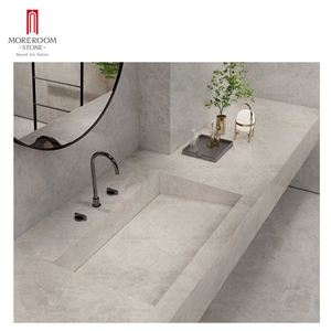 White Marble Look Sintered Stone Bathroom Tops White Marble Look Sintered Stone Bathroom Tops