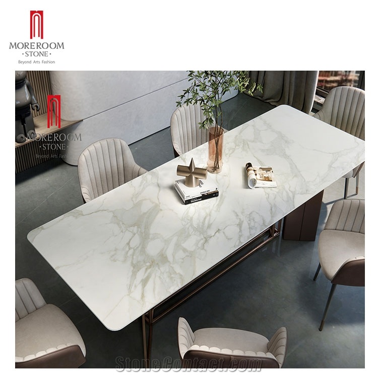 White Marble Look Tiles 1600*3200Mm Sintered Stone Tile
