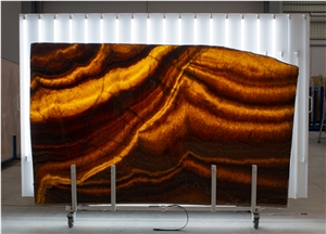 Brunt Caramel Onyx Slabs, Brown Onyx Slabs