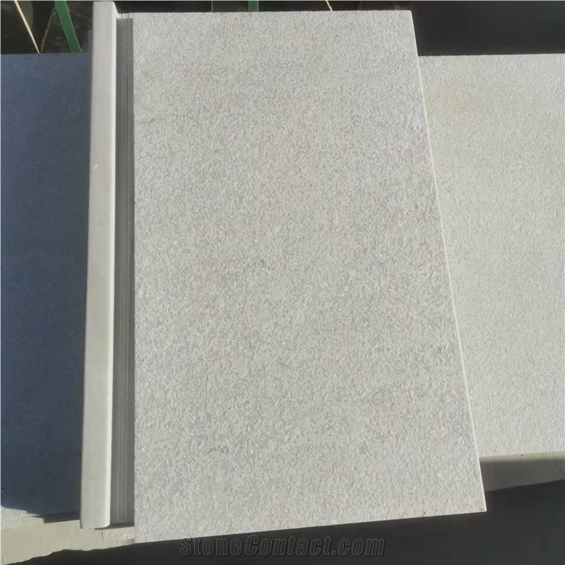Atlantic Stone Crystal White Quartzite Flamed Pool Paver